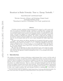 Broadcast in radio networks: time vs. energy tradeoffs