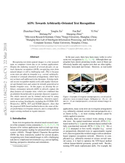 AON: Towards Arbitrarily-Oriented Text Recognition