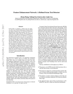 Feature Enhancement Network: A Refined Scene Text Detector