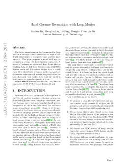 Hand Gesture Recognition with Leap Motion