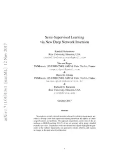 Semi-Supervised Learning via New Deep Network Inversion