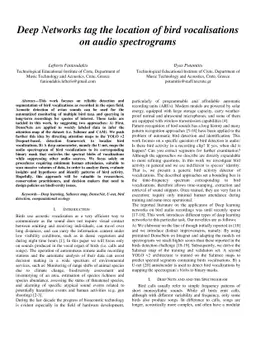 Deep Networks tag the location of bird vocalisations on audio
  spectrograms