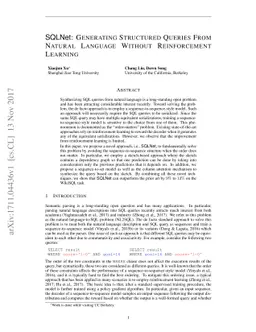 SQLNet: Generating Structured Queries From Natural Language Without
  Reinforcement Learning