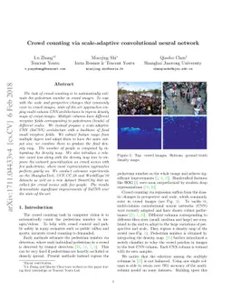 Crowd counting via scale-adaptive convolutional neural network