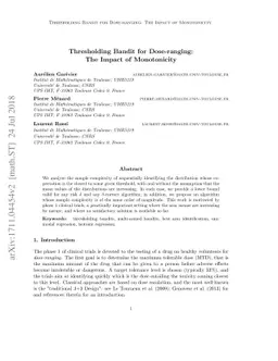 Thresholding Bandit for Dose-ranging: The Impact of Monotonicity