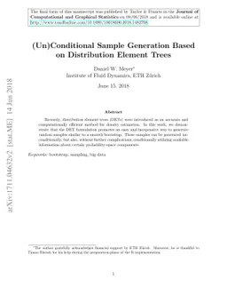(Un)Conditional Sample Generation Based on Distribution Element Trees