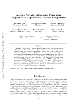 ABCpy: A High-Performance Computing Perspective to Approximate Bayesian
  Computation