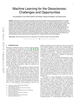 Machine Learning for the Geosciences: Challenges and Opportunities