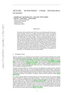 ACtuAL: Actor-Critic Under Adversarial Learning