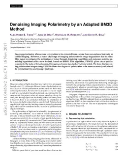 Denoising Imaging Polarimetry by an Adapted BM3D Method