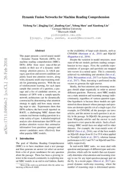 Dynamic Fusion Networks for Machine Reading Comprehension