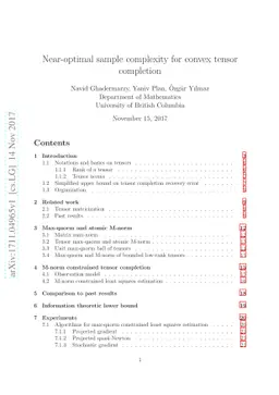 Near-optimal sample complexity for convex tensor completion