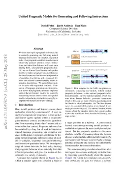 Unified Pragmatic Models for Generating and Following Instructions