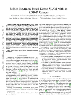 Robust Keyframe-based Dense SLAM with an RGB-D Camera