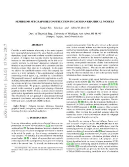 Semiblind subgraph reconstruction in Gaussian graphical models