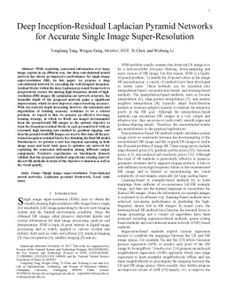 Deep Inception-Residual Laplacian Pyramid Networks for Accurate Single
  Image Super-Resolution