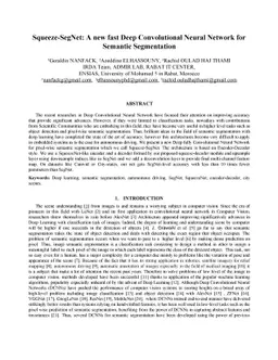 Squeeze-SegNet: A new fast Deep Convolutional Neural Network for
  Semantic Segmentation