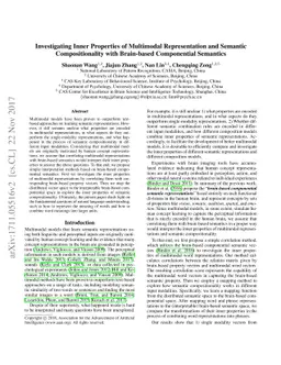 Investigating Inner Properties of Multimodal Representation and Semantic
  Compositionality with Brain-based Componential Semantics