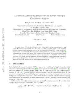 Accelerated Alternating Projections for Robust Principal Component
  Analysis