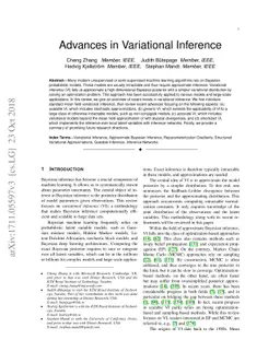 Advances in Variational Inference