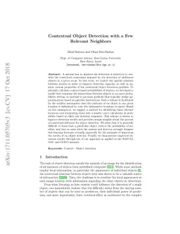 Contextual Object Detection with a Few Relevant Neighbors