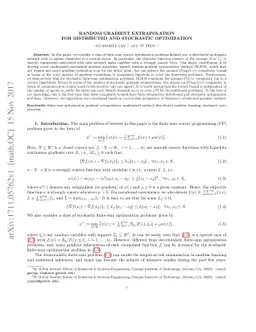 Random gradient extrapolation for distributed and stochastic
  optimization