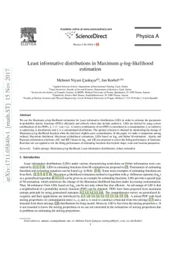 Least informative distributions in Maximum q-log-likelihood estimation