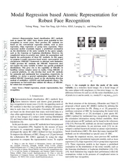 Modal Regression based Atomic Representation for Robust Face Recognition