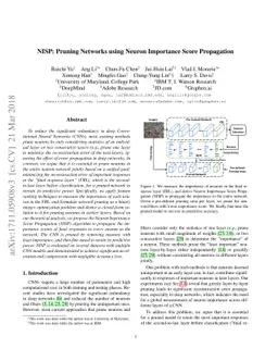 NISP: Pruning Networks using Neuron Importance Score Propagation