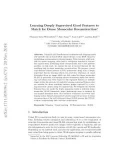 Learning Deeply Supervised Good Features to Match for Dense Monocular
  Reconstruction