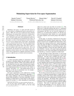 Minimizing Supervision for Free-space Segmentation
