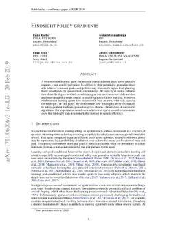 Hindsight policy gradients