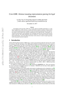 ConvAMR: Abstract meaning representation parsing for legal document
