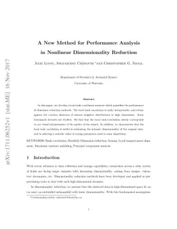 A New Method for Performance Analysis in Nonlinear Dimensionality
  Reduction