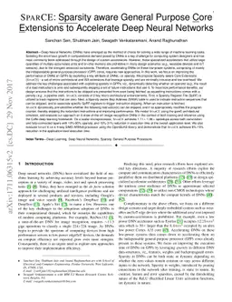SparCE: Sparsity aware General Purpose Core Extensions to Accelerate
  Deep Neural Networks