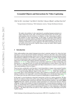 Grounded Objects and Interactions for Video Captioning