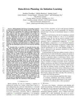 Data-driven Planning via Imitation Learning