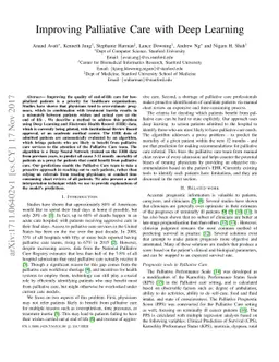 Improving Palliative Care with Deep Learning