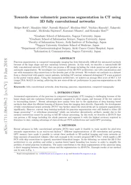 Towards dense volumetric pancreas segmentation in CT using 3D fully
  convolutional networks