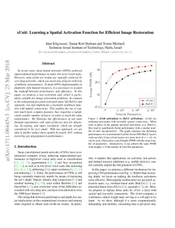 xUnit: Learning a Spatial Activation Function for Efficient Image
  Restoration
