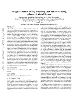 Image Matters: Visually modeling user behaviors using Advanced Model
  Server