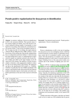 Pseudo-positive regularization for deep person re-identification