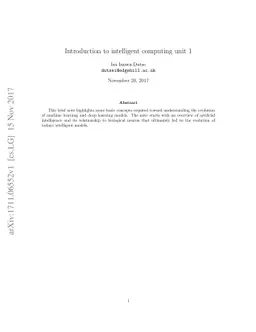Introduction to intelligent computing unit 1