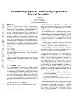 Understanding Graph and Understanding Map and their Potential
  Applications