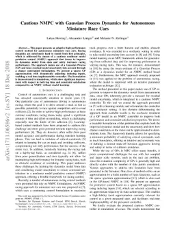 Cautious NMPC with Gaussian Process Dynamics for Autonomous Miniature
  Race Cars