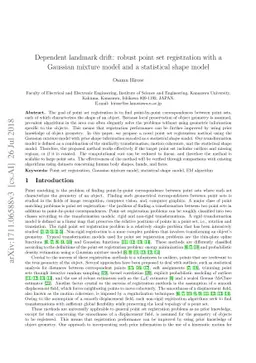 Dependent landmark drift: robust point set registration with a Gaussian
  mixture model and a statistical shape model