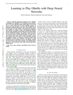 Learning to Play Othello with Deep Neural Networks