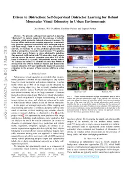 Driven to Distraction: Self-Supervised Distractor Learning for Robust
  Monocular Visual Odometry in Urban Environments
