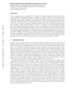 Deep supervised learning using local errors