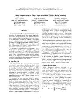 Image Registration of Very Large Images via Genetic Programming